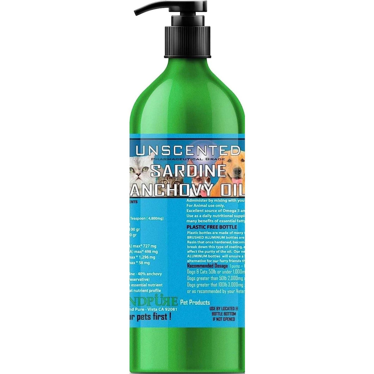 Unscented Sardine-Anchovy Oil Pet Supplies E514623