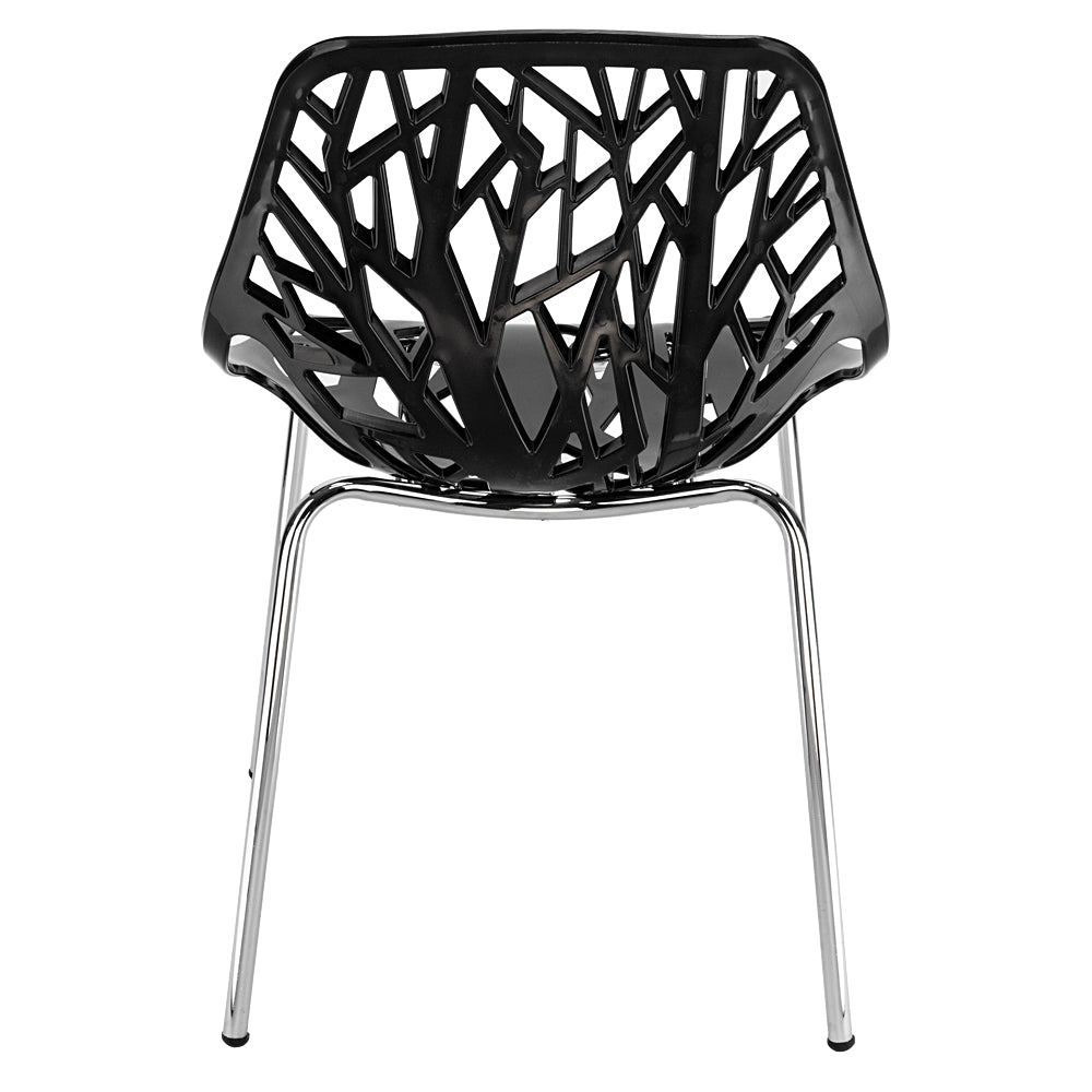 White Shell Lounge Plastic Dining Chair (Set of 4) V735092