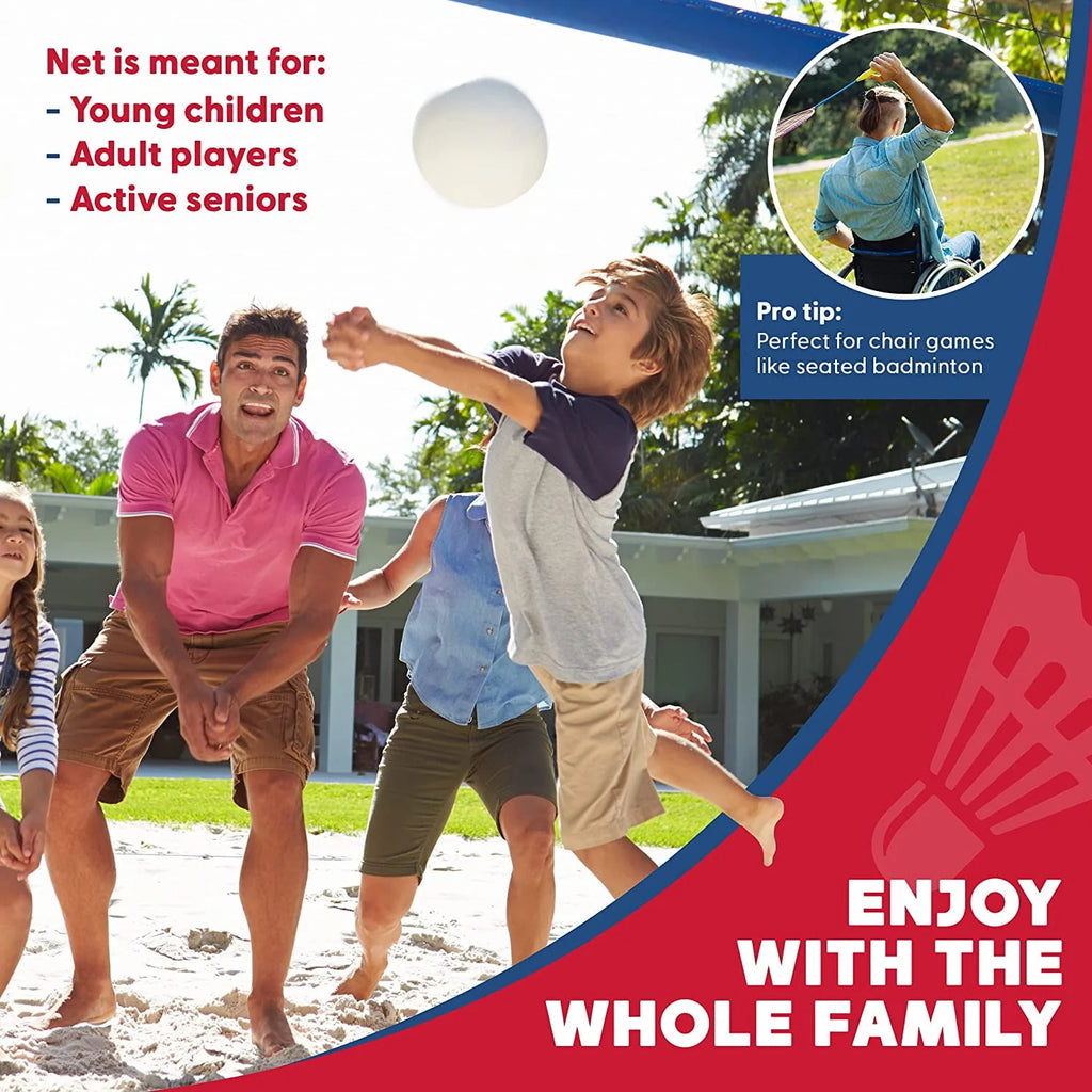 Portable Adjustable Volleyball and Badminton Net P522240