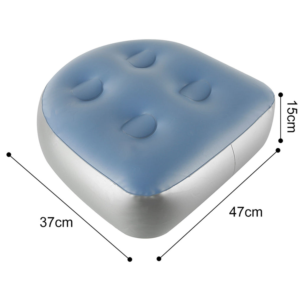 Spa and Hot Tub Booster Seat Pad with Suction Cup, Back Support Bath Spa Pad Soft Inflatable Massage Cushion J50132