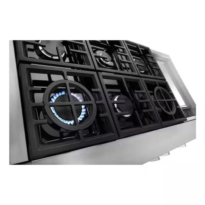 Gas Commercial Cooktop with 6-Burners in Stainless Steel B61939