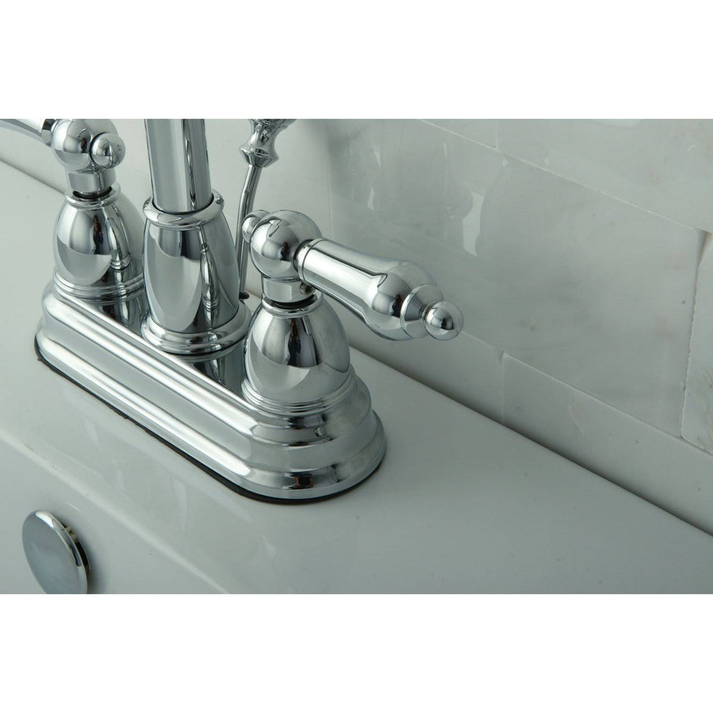 Two Handle Centerset Lavatory Faucet with Pop-Up Polished Brass U27013