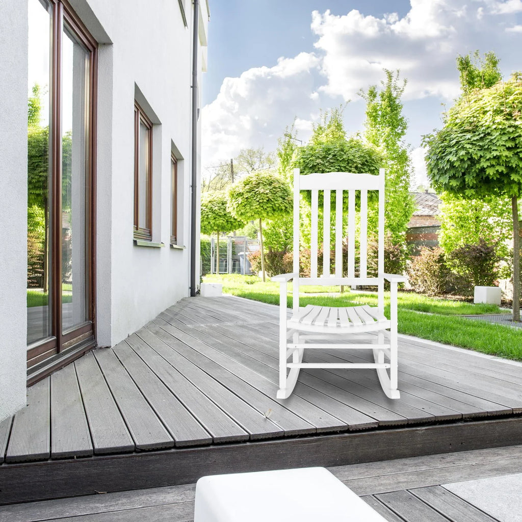 White Wood Rocking Chair C570713