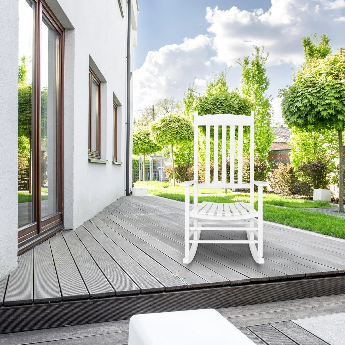 White Wood Rocking Chair C570713