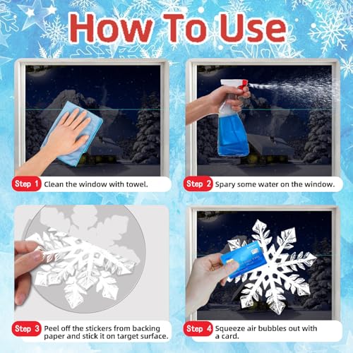 Extra Large Snowflake Window Clings H227