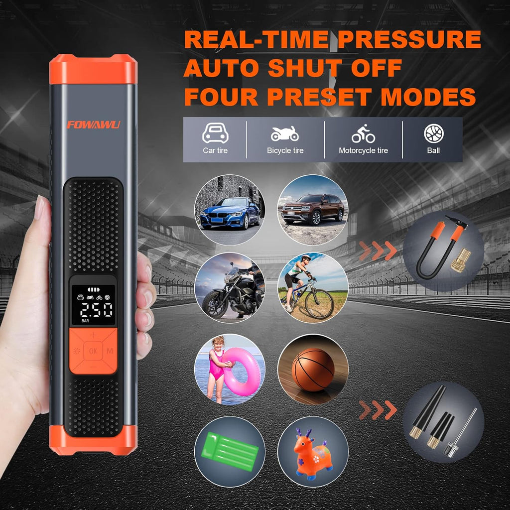 6000mAh 150PSI Tire Inflator Portable Air Compressor with LCD V40314