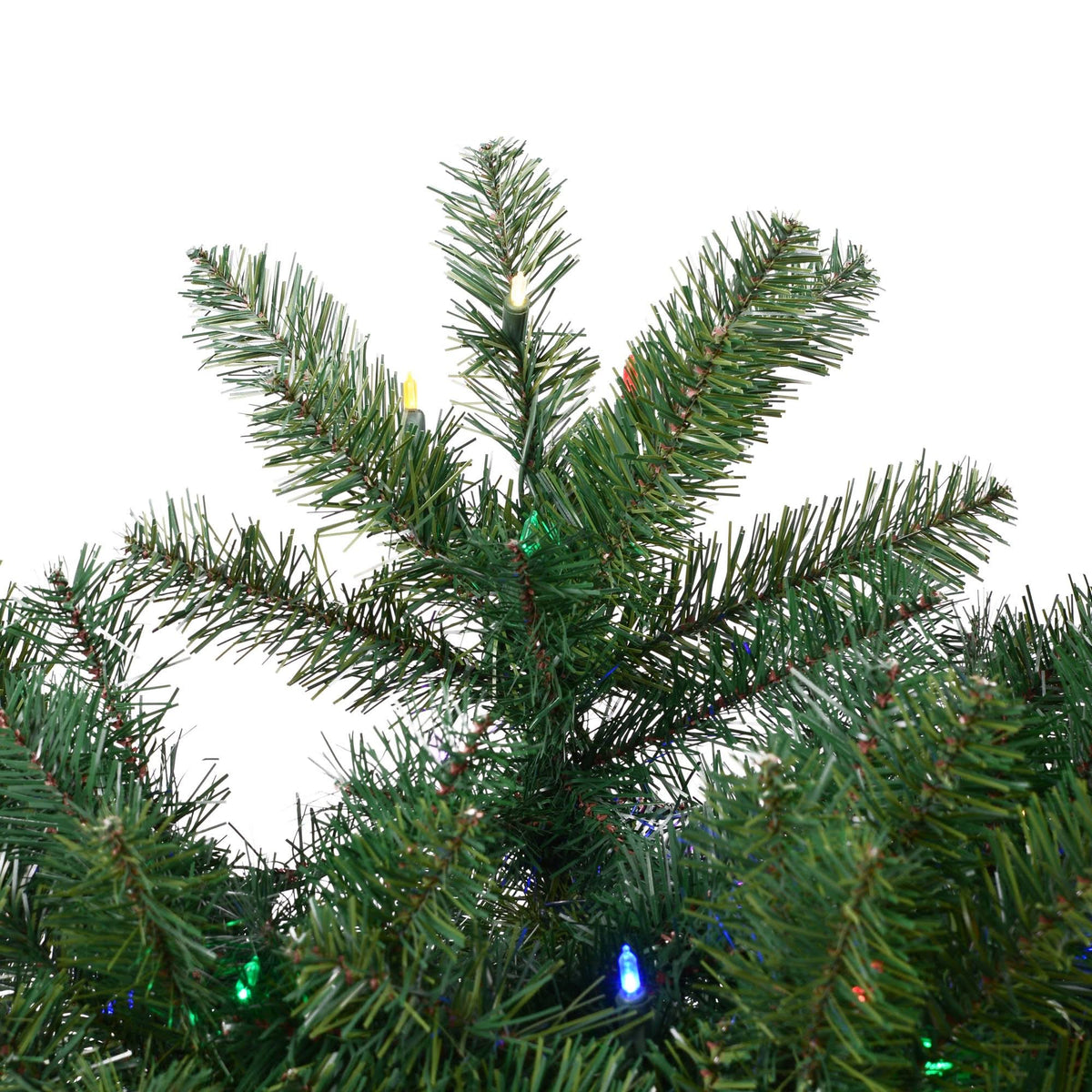 7.5 ft Salem Pencil Pine Christmas Tree with Multi-Colored LED Lights H80057