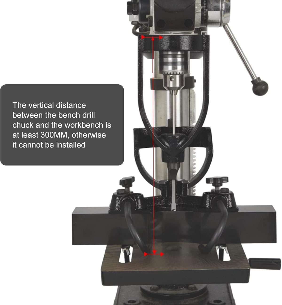 Bench Drill Locator Set, Square Hole Chisel Drilling Machine Woodworking Mortiser Location Tool, Mortising Attachment Kit D6186