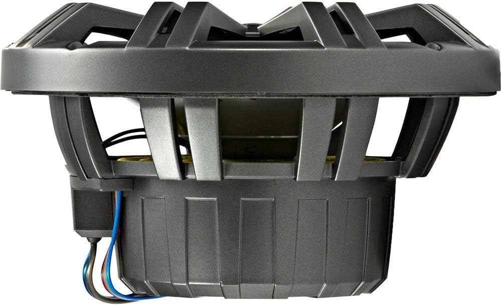 8-Inch Marine Coaxial Boat Speakers Pair with LED Remote Controller Bundle, Black and White Grilles, Multicolor LED Lights, 4-Ohm, 300 Max Watts, Waterproof and Saltproof P85147