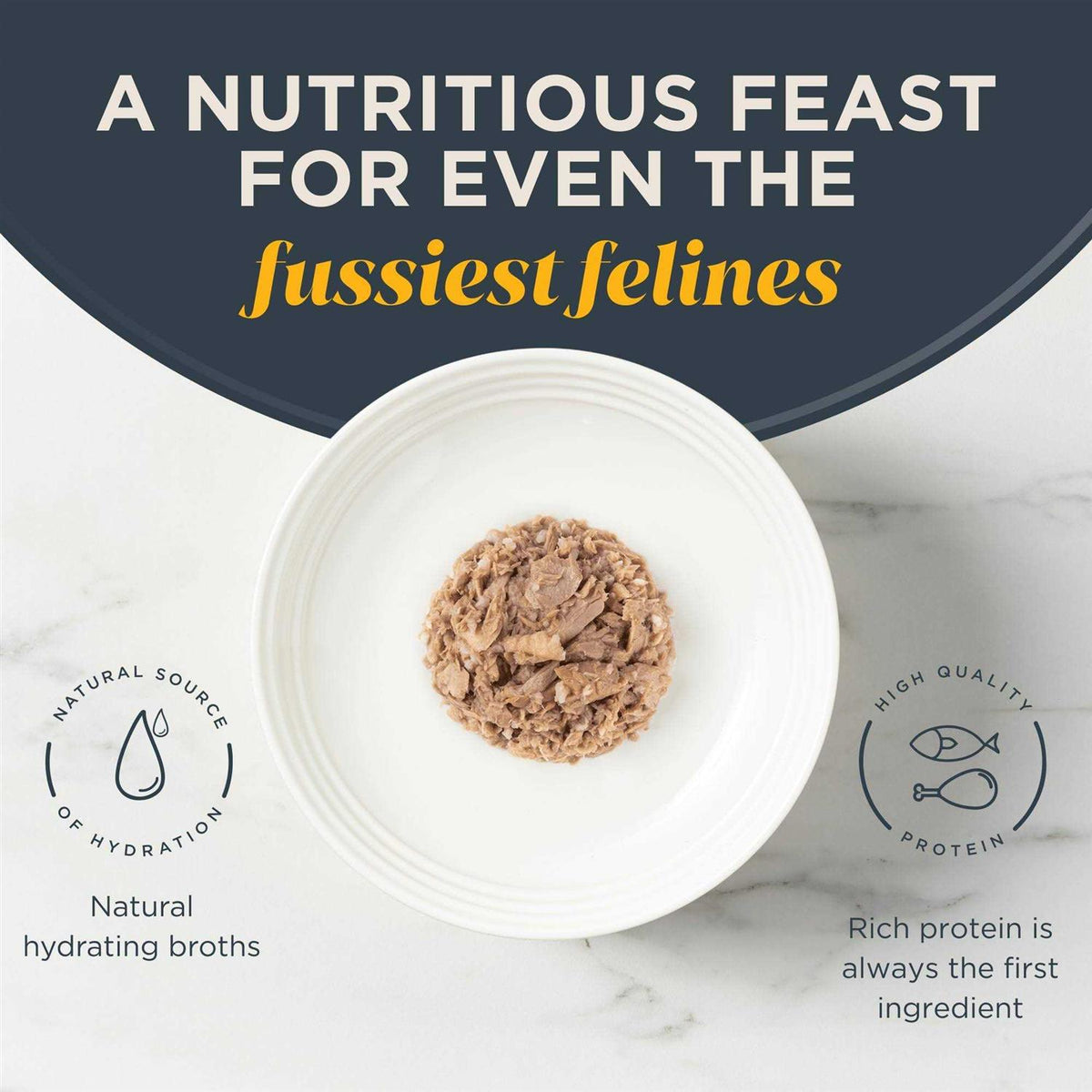 Natural Wet Cat Food Tuna Fillet with Sea Bream in Broth N72010