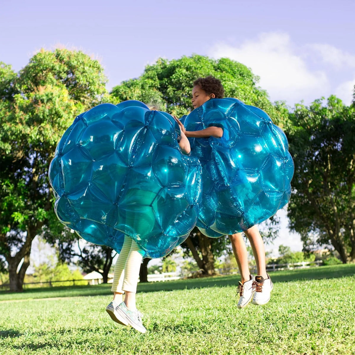 Set of Two Blue Inflatable Wearable Balls O88511