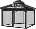 4-Panel Canopy Screen Wall with 2 Zippers (Black) Y806209
