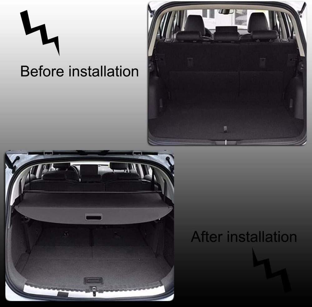 Retractable Cargo Cover Trunk Cover Black K998
