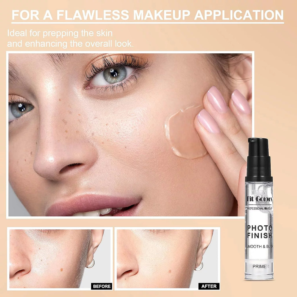 Full Coverage Matte Oil Control Foundation Concealer with Primer and Brush and Sponges A30156