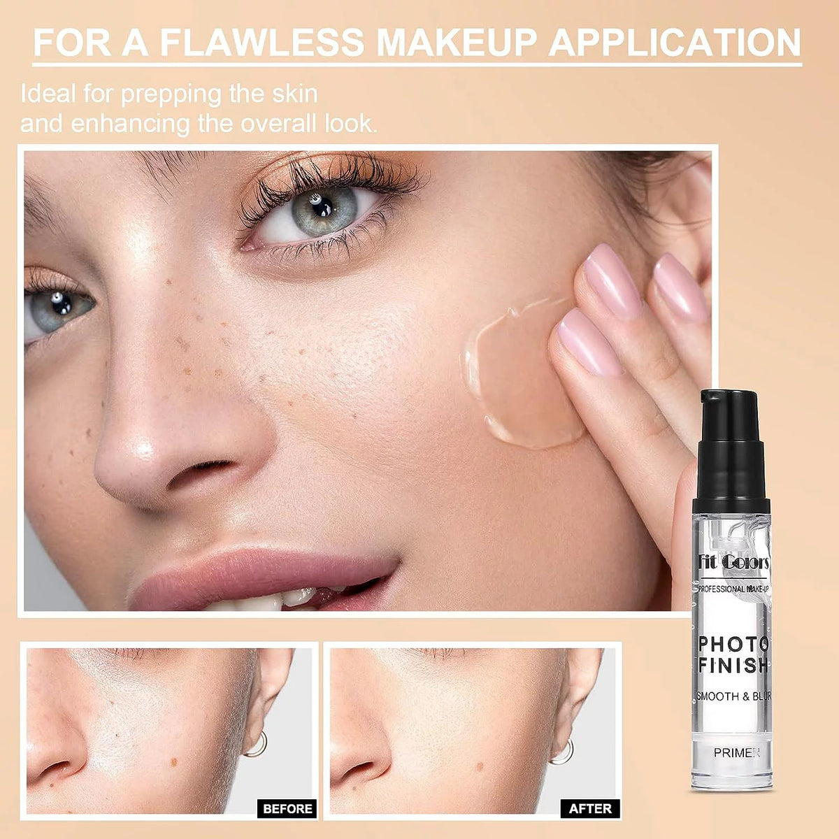 Full Coverage Matte Oil Control Foundation Concealer with Primer and Brush and Sponges A30156