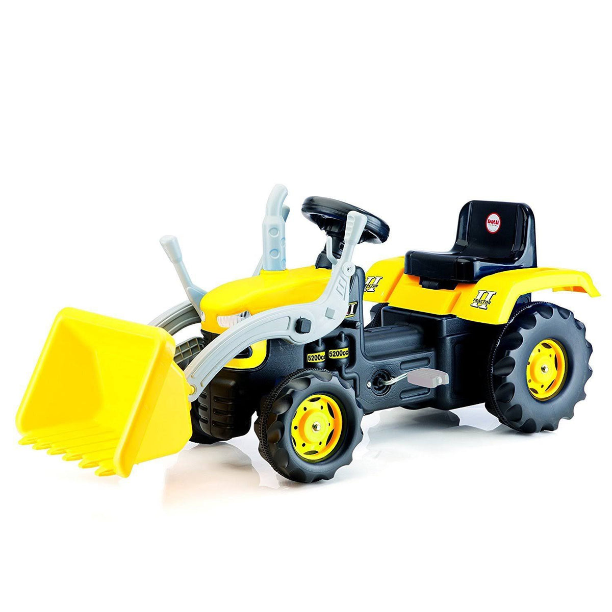 Yellow Ride-On Tractor with Excavator I23929
