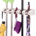White Wall Mounted Mop & Broom Hanger K4678