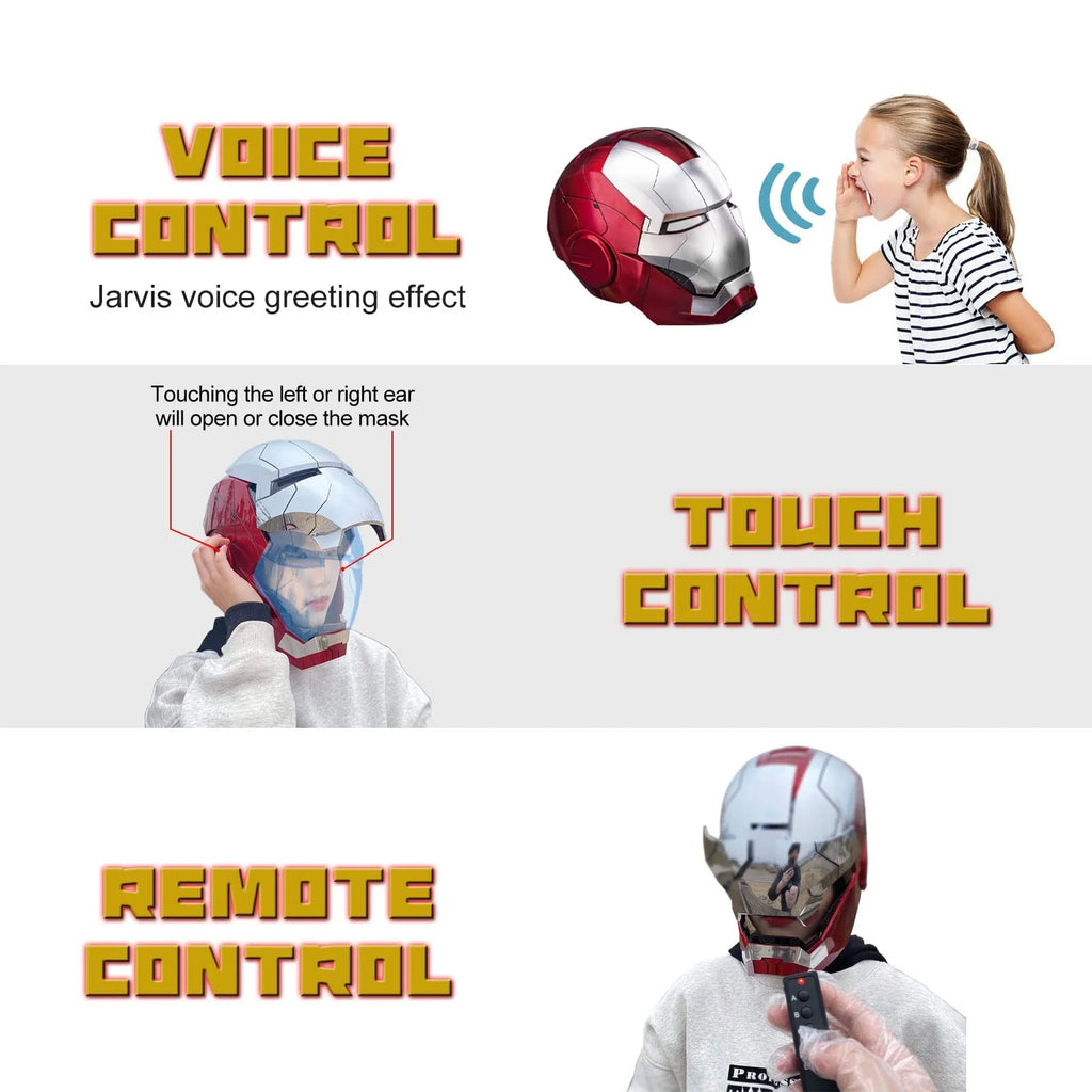 Silver Electronic LED Mask Helmet B90624
