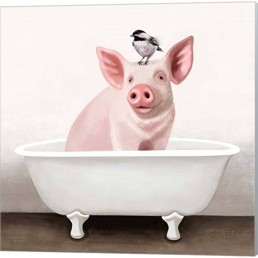 Pink 2 Piece Canvas Art Set 14 x 14 O576