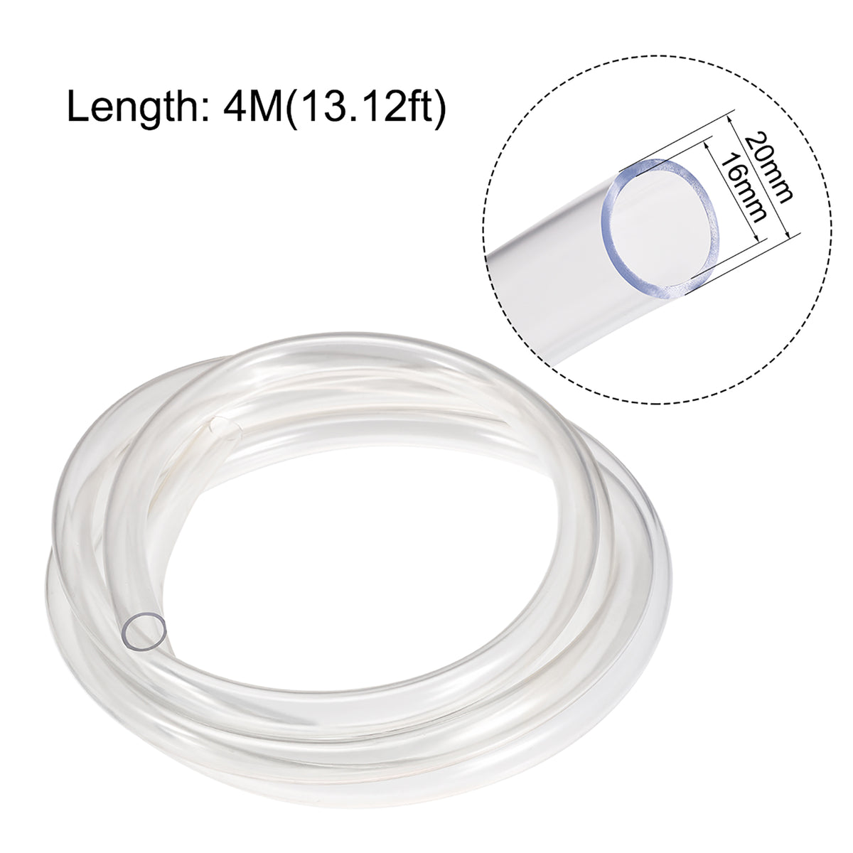 PVC Clear Vinyl Tubing 5/8-inch ID x 13/16-inch OD, 4 Meters F3060
