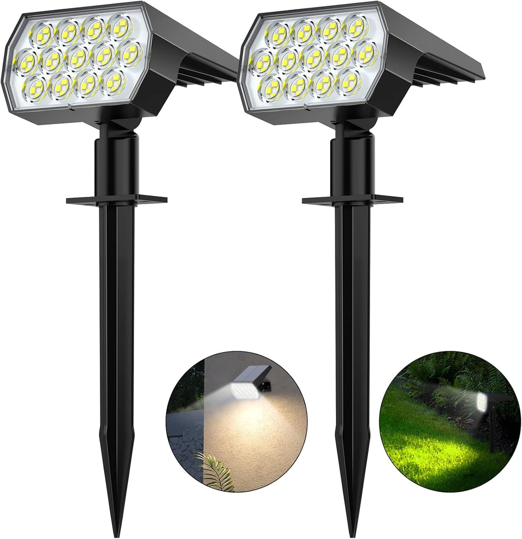 6 Pack 52 LED 3 Modes IP65 Waterproof Solar Spot Lights U828077