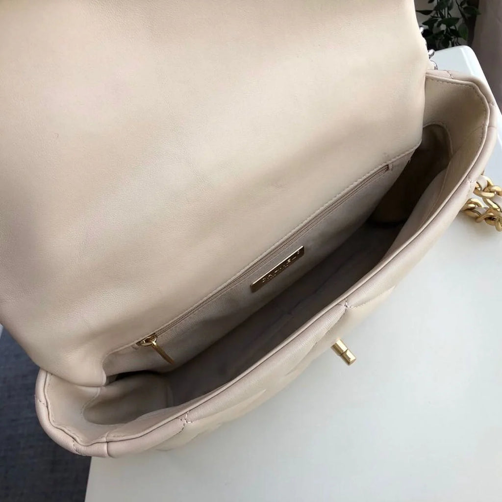 Beige Flap Bag Z89148