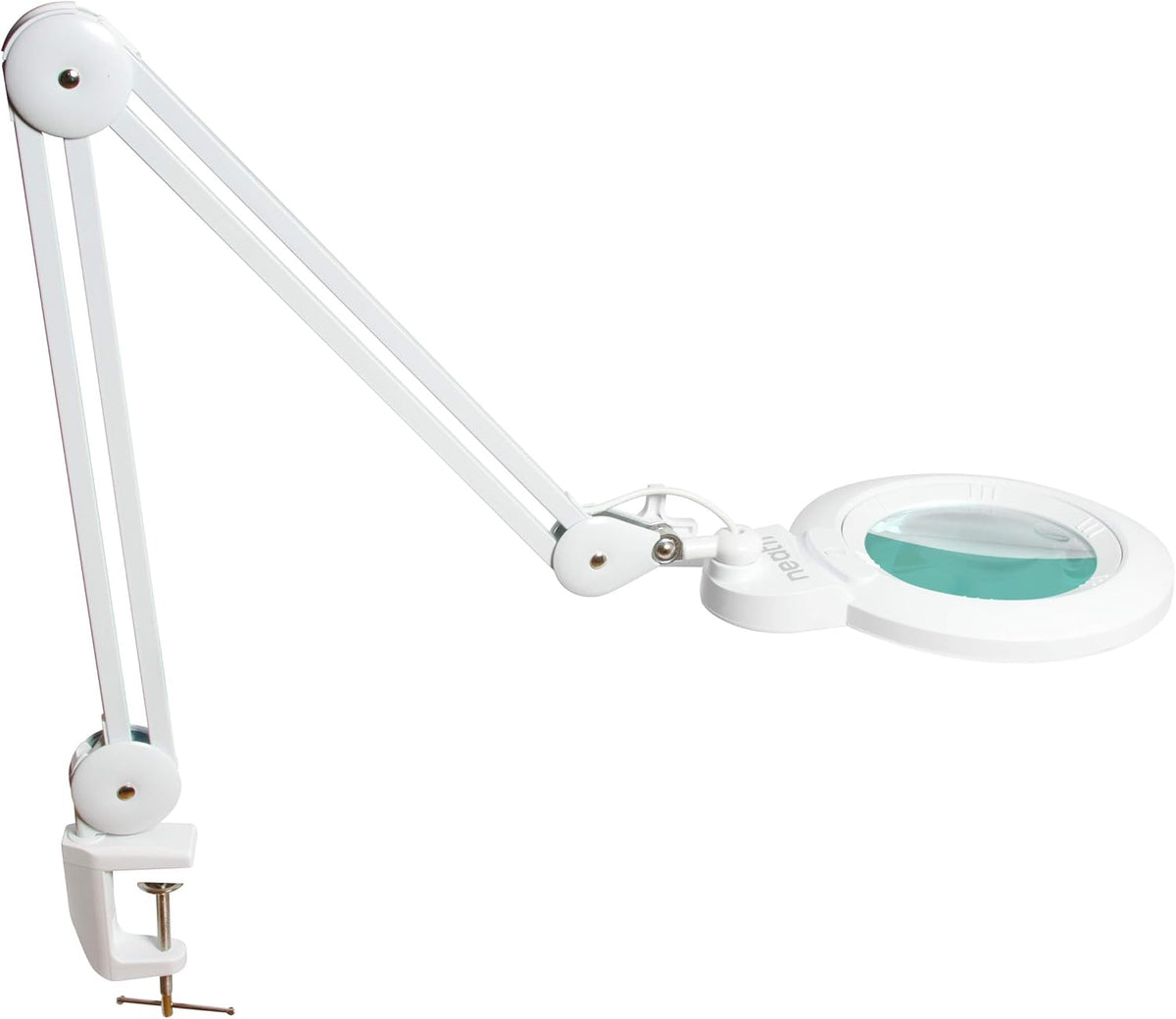 Magnifying Lamp with Clamp, 6 Inches Wide Lens, 12W, White V37288