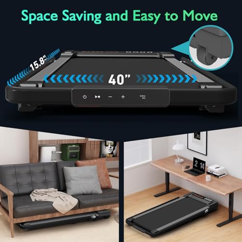 Walking Pad, Under Desk Treadmill, 2 in 1 Portable Treadmill with Remote Control, LED Display S651