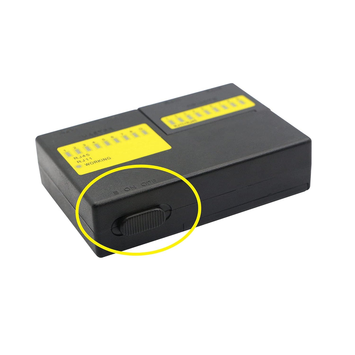Network Cable Tester RJ45 RJ11 RJ12 UTP LAN Networking Tool Black Pack of 2 Y2817