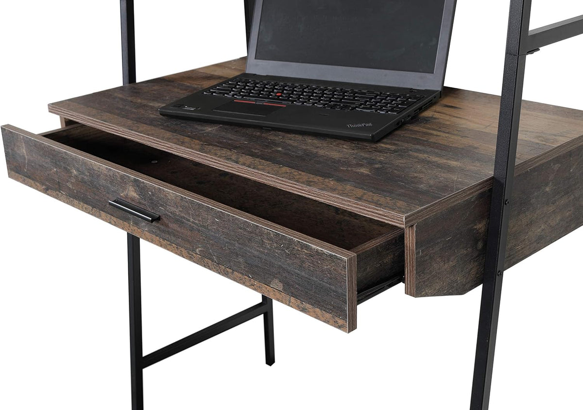 Ladder Bookcase with Desk S951