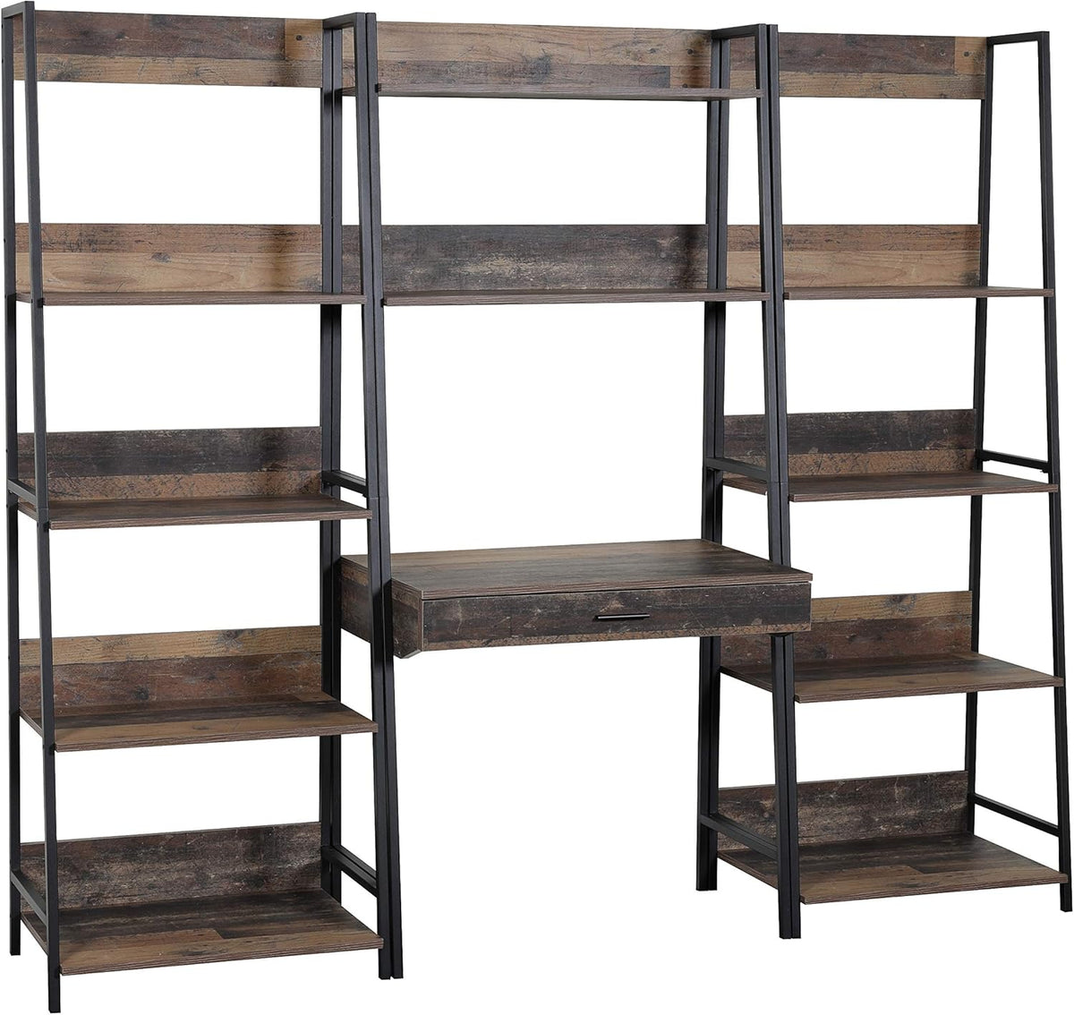 Ladder Bookcase with Desk S951