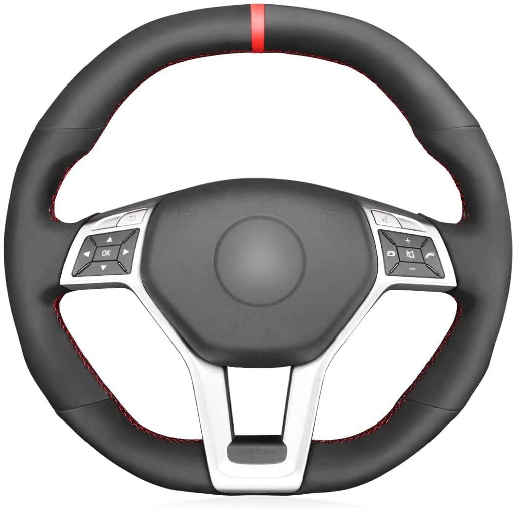 Black Suede Steering Wheel Cover G201745