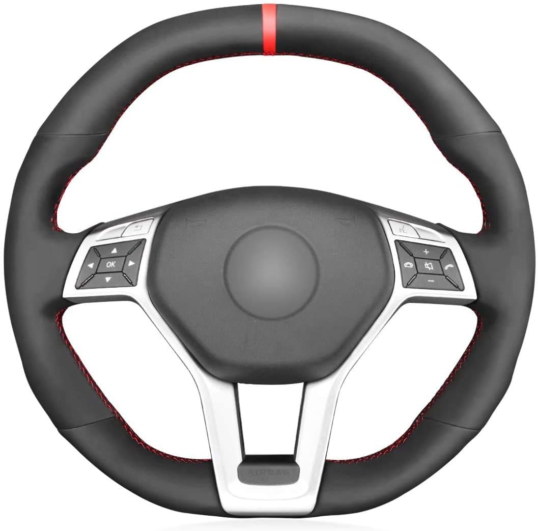 Black Suede Steering Wheel Cover G201745