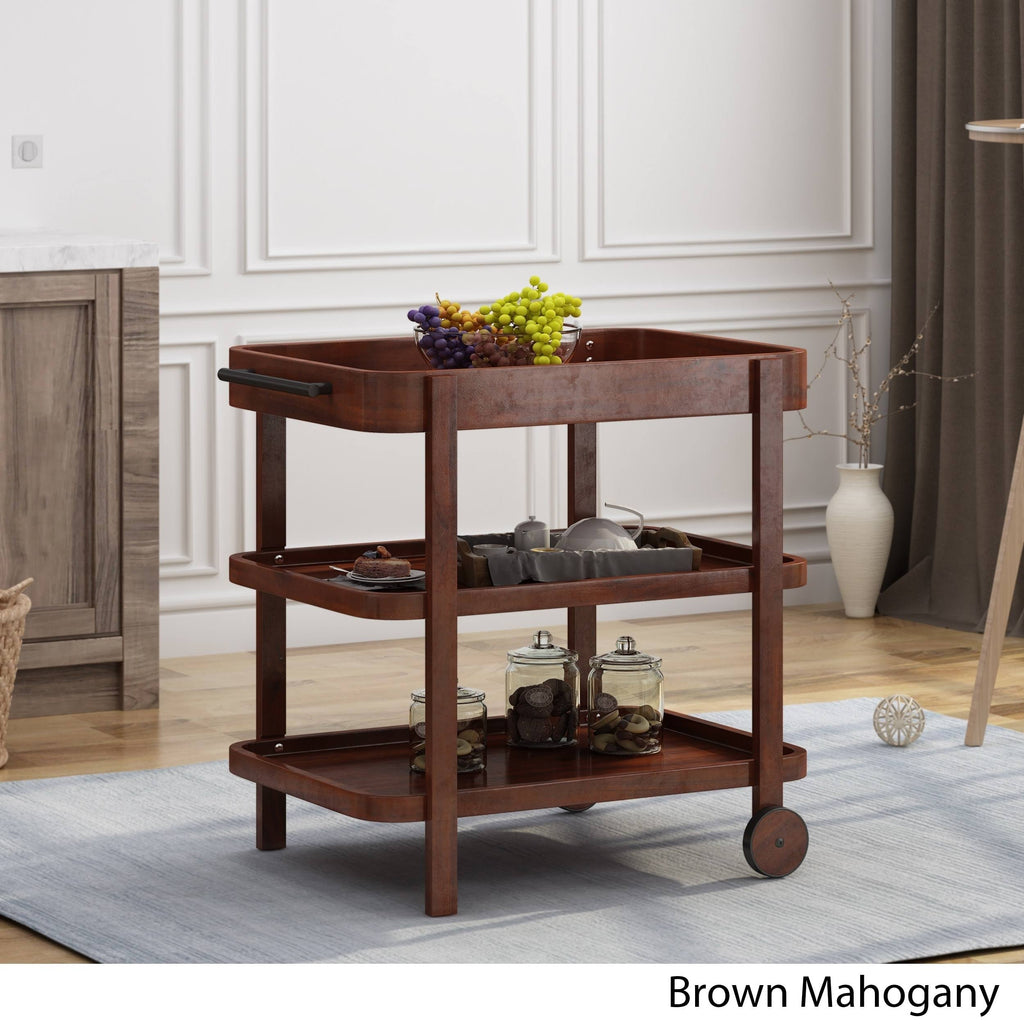 Brown and Mahogany Bar Cart H73701