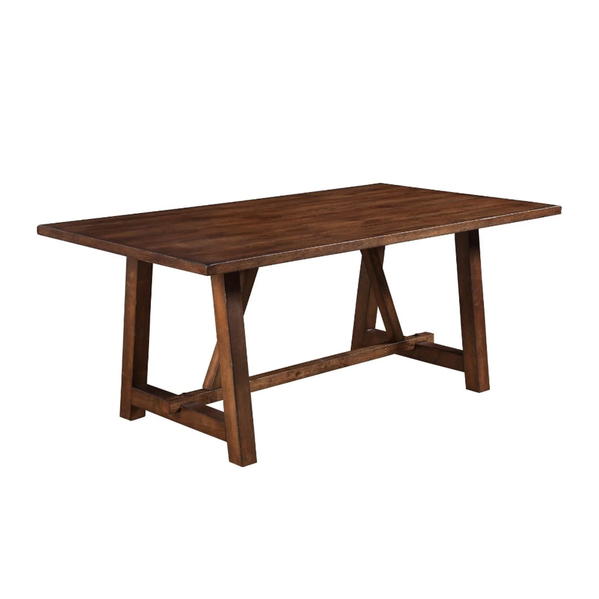 Brown Rubberwood Dining Table D5481