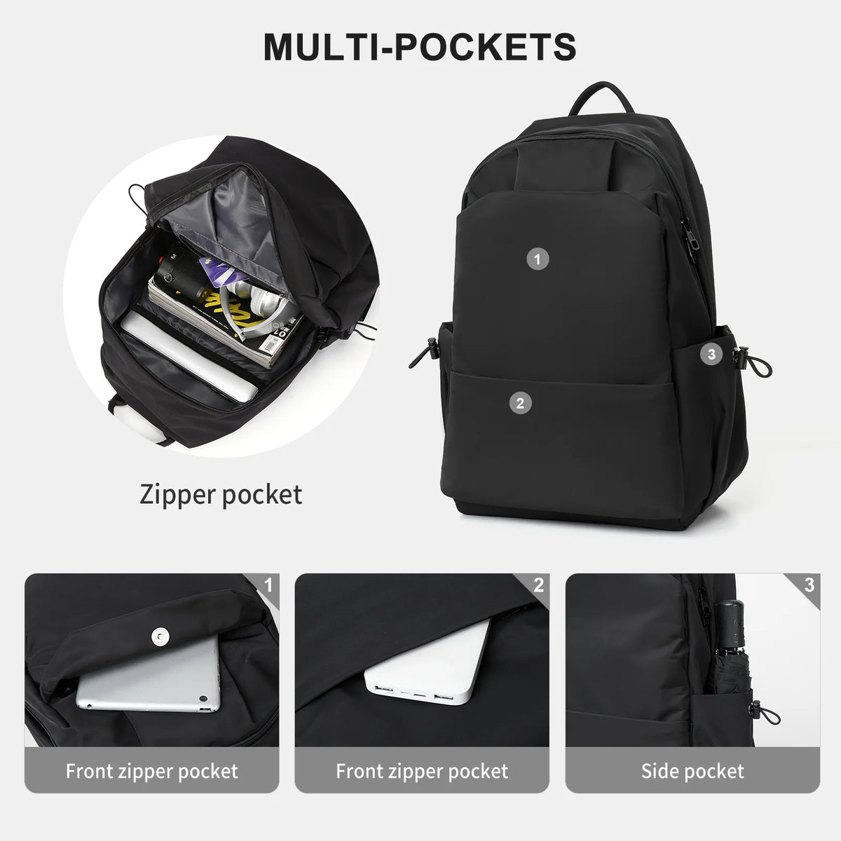 Black 15.6 Inch Laptop Backpack F558237