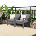 Aluminum Patio Chair Set of 2 Grey K58295