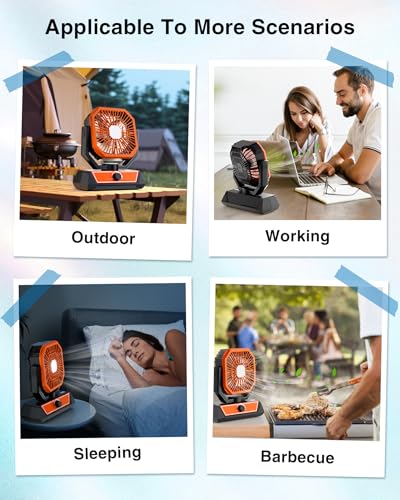 Portable Camping Fan with 20000mAh Rechargeable Battery F842064