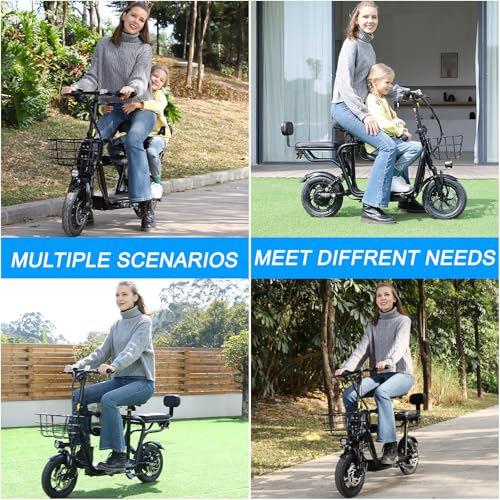 Electric Scooter with Seat, 36V/48V 350W/500W Motor, 20 Mile Range U638