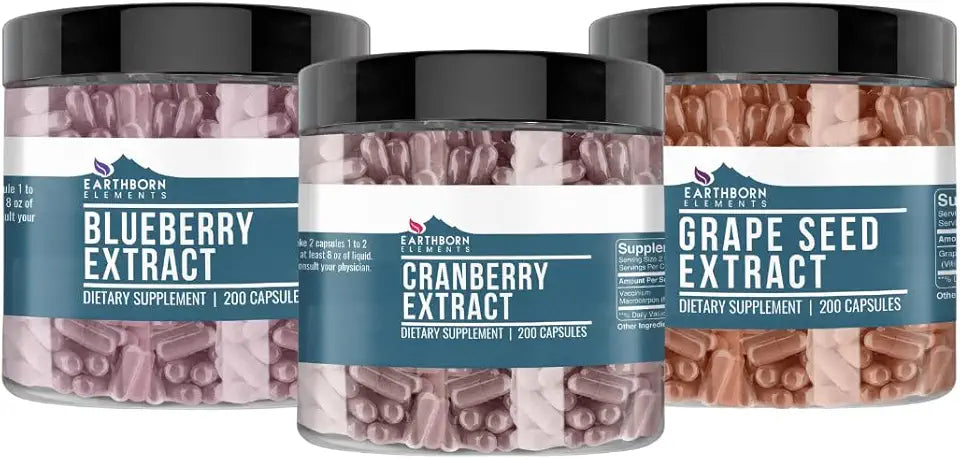 Grape Seed Blueberry Cranberry Extract Capsules 200 Capsules U80647