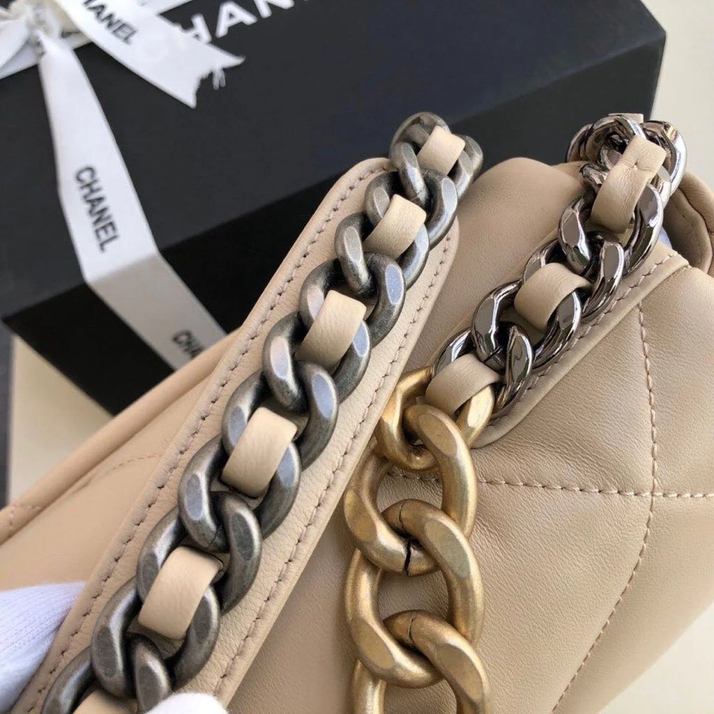 Beige Flap Bag Z89148