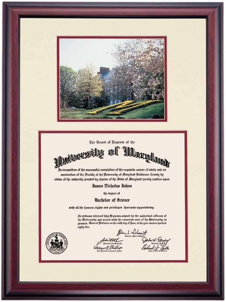 Black/Cherry Mat 13 x 17 Diploma Frame Q237