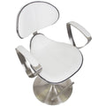 White Adjustable Height Swivel Bar Stool W963