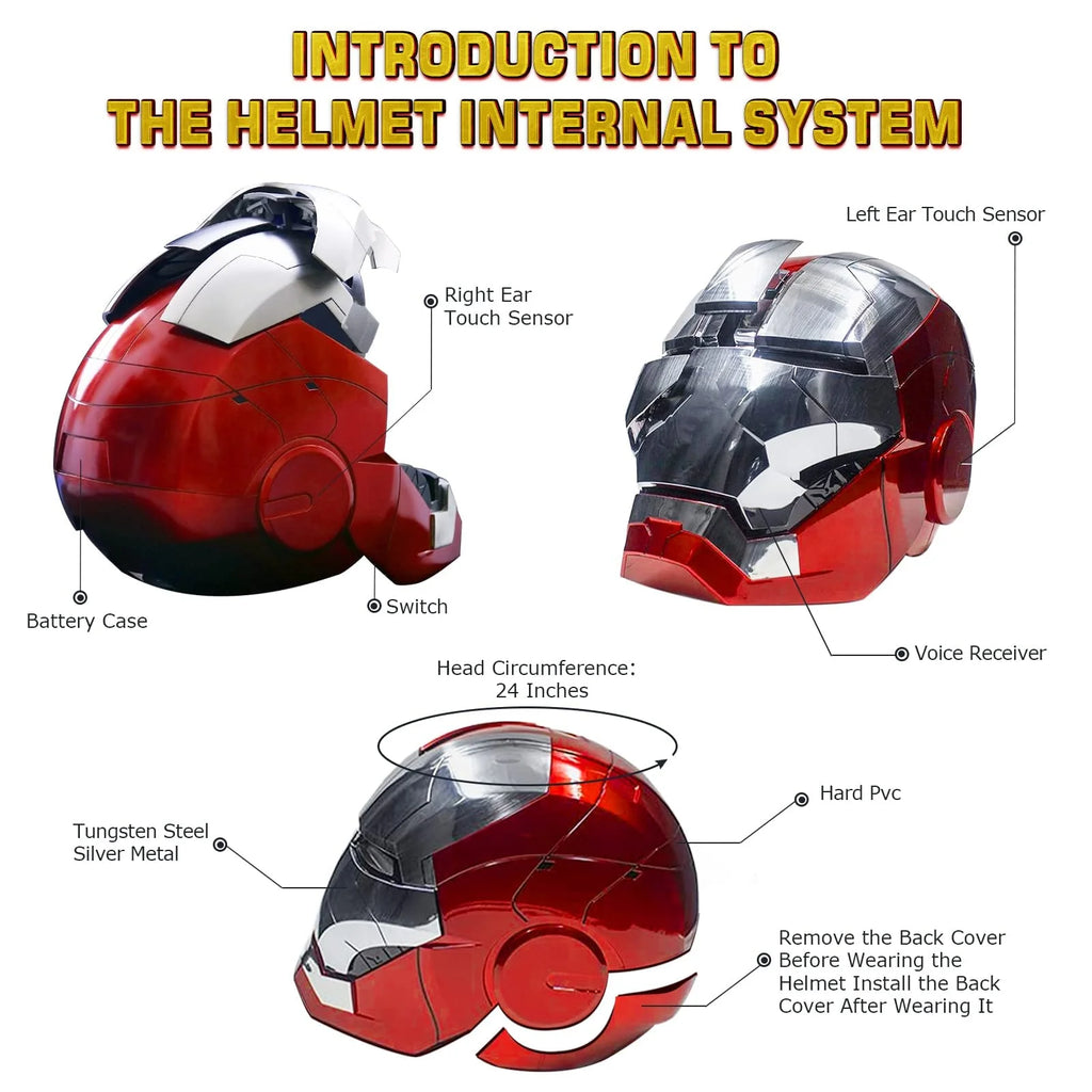Silver Electronic LED Mask Helmet B90624