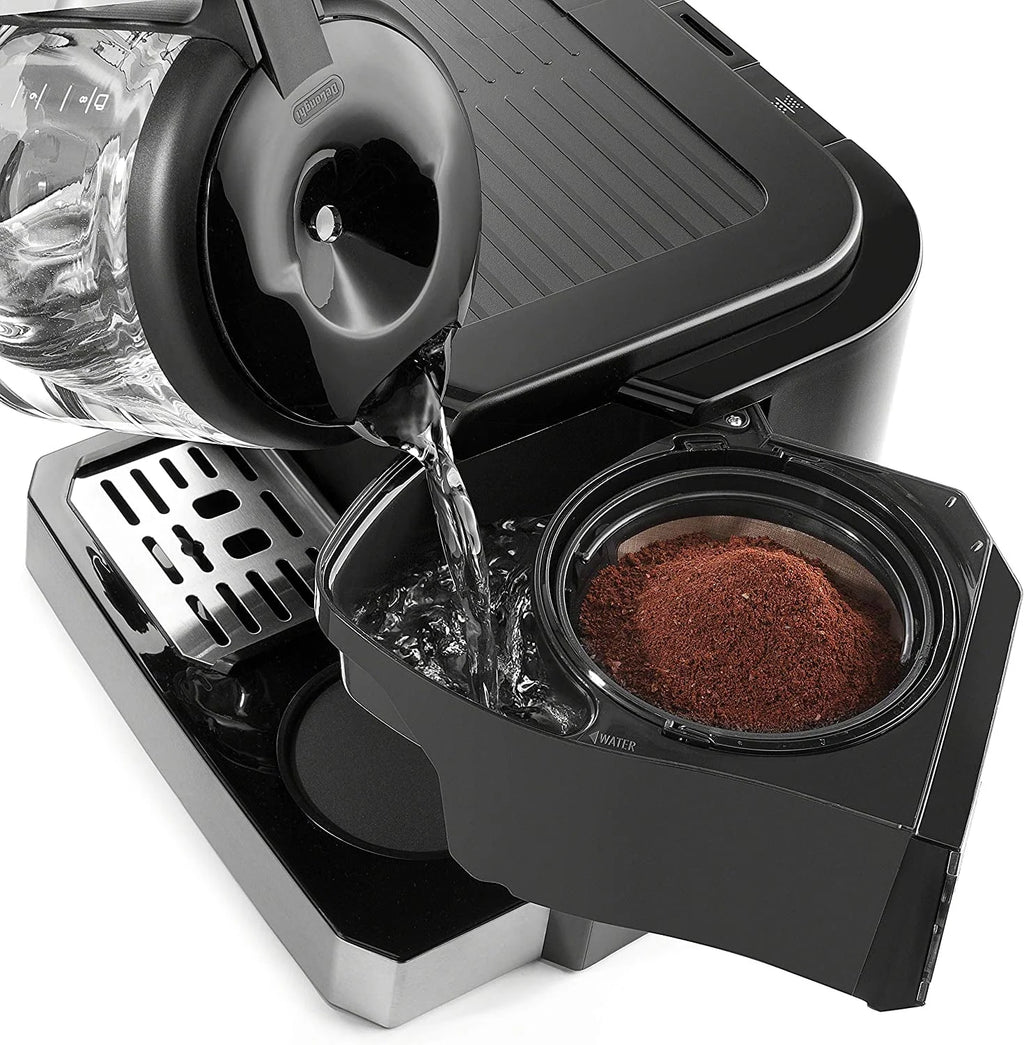 Combination Coffee Maker & Espresso Machine with Milk Frother and Glass Coffee Pot E609428