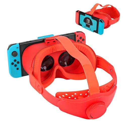 Red & Blue VR Headset with Adjustable HD Lenses and Head Strap O26688