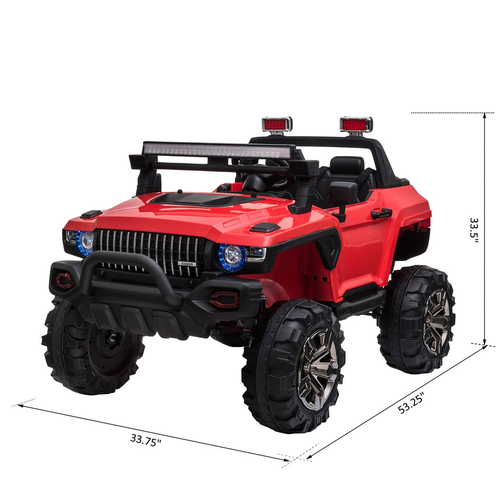 12V Kids Electric 2-Seater Ride on Police Car SUV Truck D571