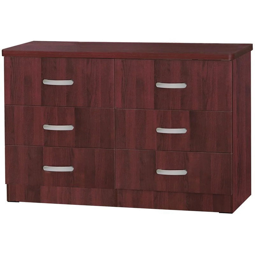 6 Drawer Engineered Wood Dresser in Mahogany O481850