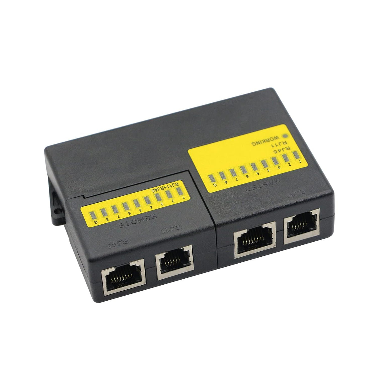 Network Cable Tester RJ45 RJ11 RJ12 UTP LAN Networking Tool Black Pack of 2 Y2817