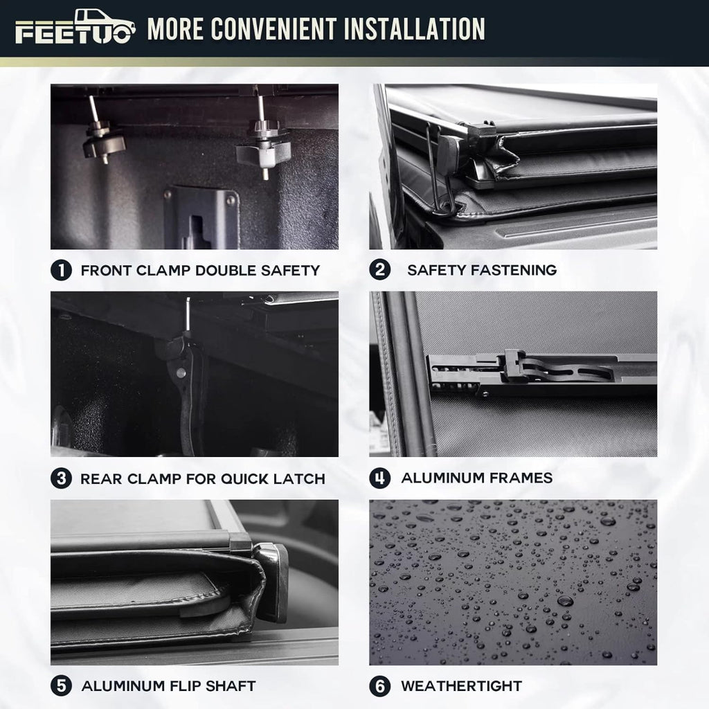 Soft Tri-Fold Tonneau Cover Truck Bed Z78287